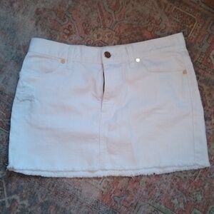 Tory Burch White Denim Mini Skirt - 26